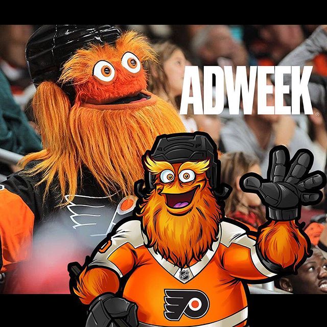 Gritty, the new Flyers mascot I drew the concept art for, was featured in Adweek as the #2 Best Marketing Stunt of the year! Congrats to the Flyers marketing team for making that happen! https://bit.ly/2rIIoNe#philadelphiaflyers @grittynhl #nhl #hockey