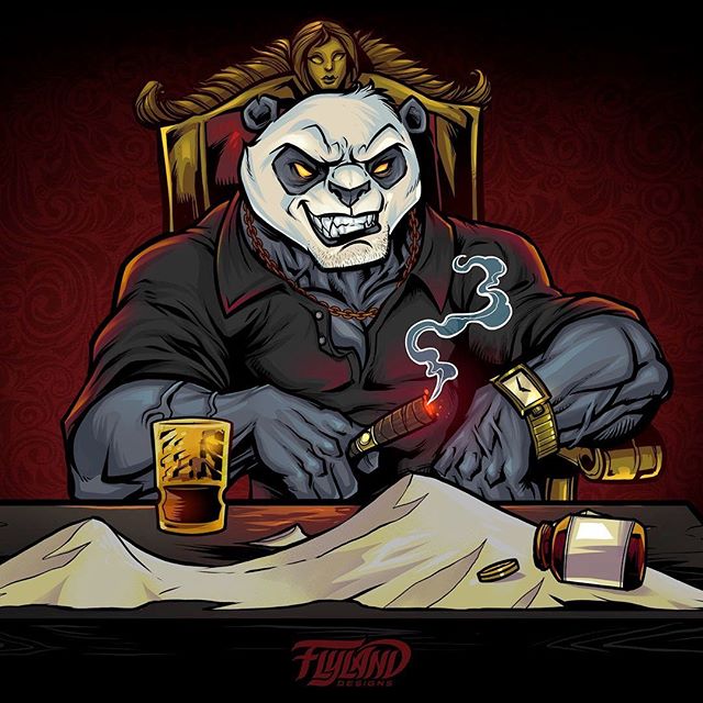 Illustraiton I created for a client's brand of weight-gain supplements. Remember that scene in Scarface where Pacino snorts that mountain of cocain and becomes a Panda? Classic.#panda #cocainepanda #packagedesign #packagedesigner #boxart #labeldesign #graphicdesign