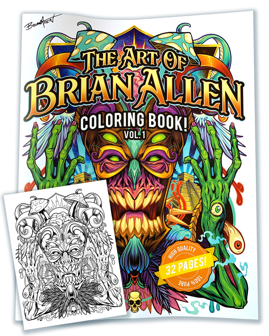 32 Page Signed Coloring Book - Volume 1 - Flyland Designs, Freelance  Illustration and Graphic Design by Brian Allen 