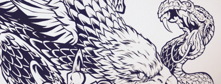 Detailed line art for tattoos