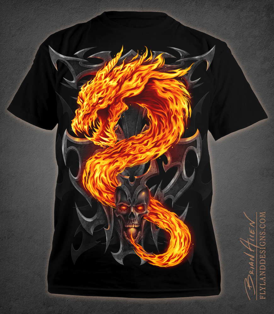 Fire Dragon T Shirt Illustration Flyland Designs Freelance Illustration And Graphic Design By Brian Allen Fire Dragon T Shirt Illustration Flyland Designs Freelance Illustration And Graphic Design By Brian Allen