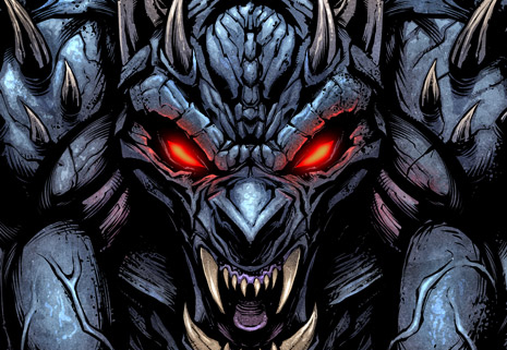 Evil Gargoyle Illustration for Dye-Sublimated Uniform