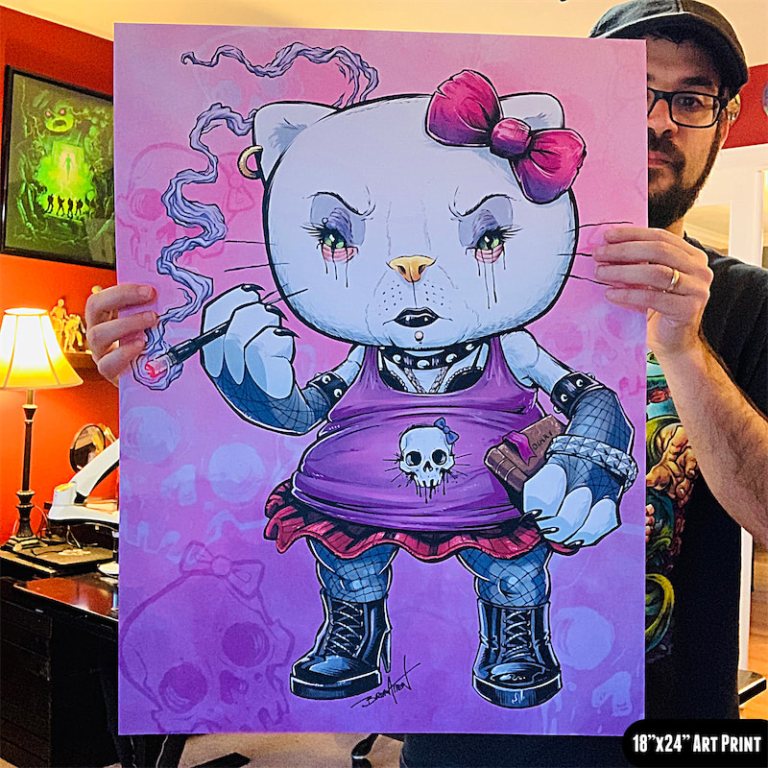 Goth Hello Kitty - Flyland Designs, Freelance Illustration and Graphic