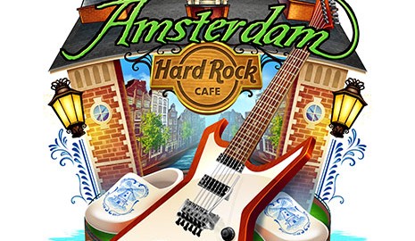 Hard Rock Cafe T-Shirt design of Amsterdam