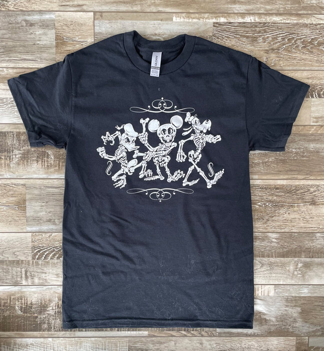 Disney Skeleton Parody Silk Screen T-Shirt - Flyland Designs