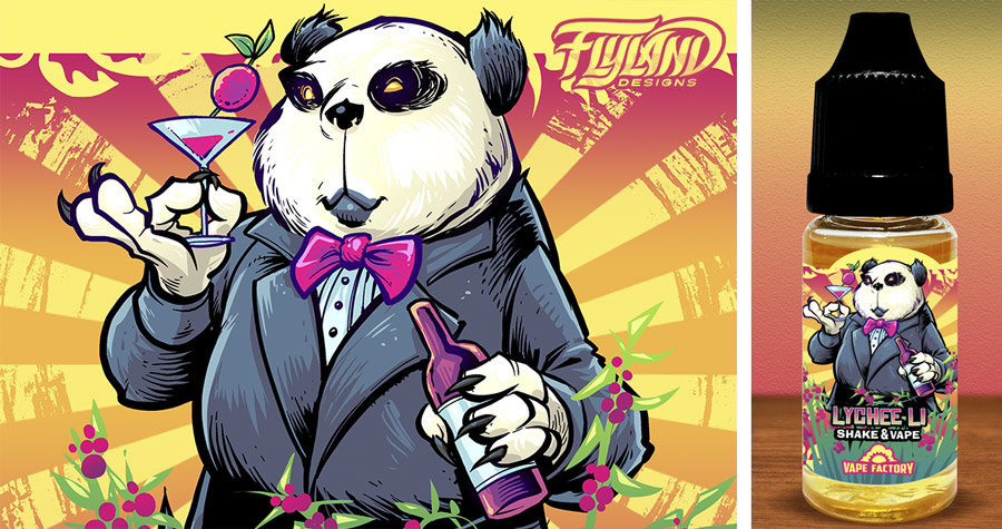 Sophisticated panda standing in