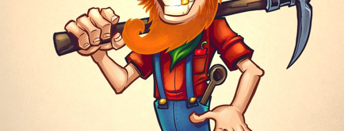 Miner Mascot Character