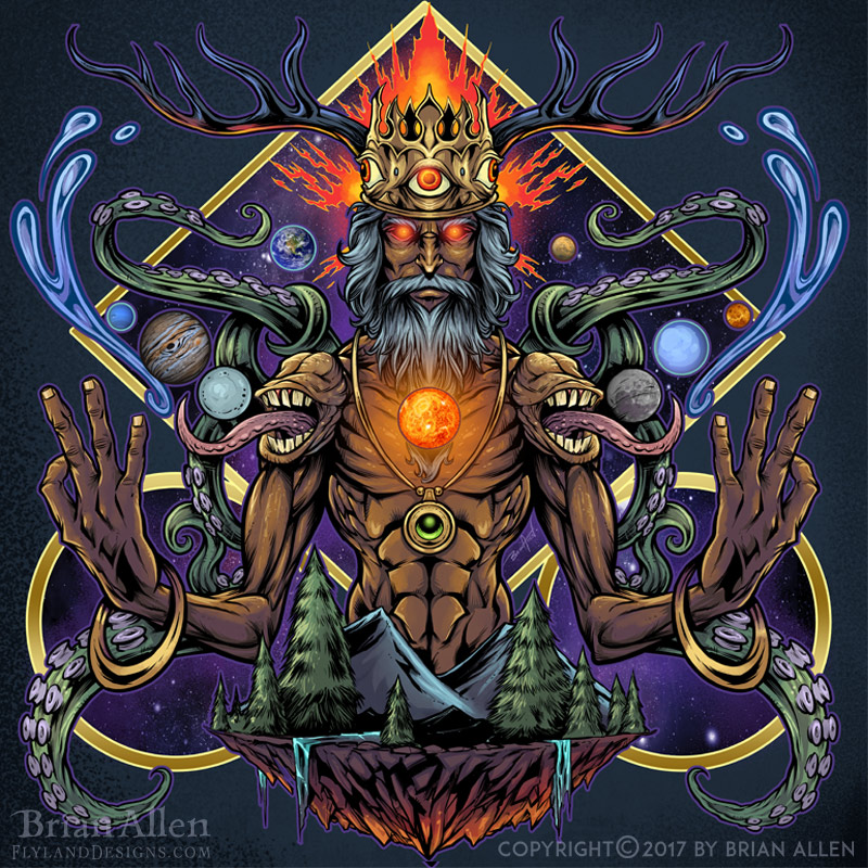 Ego Death Psychedelic Illustration Flyland Designs Freelance Illustration And Graphic Design By Brian Allen
