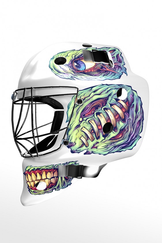 Custom Hockey Helmet decals Flyland Designs, Freelance Illustration