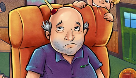 Illustration of the Old Man In The Shoe for a children's book