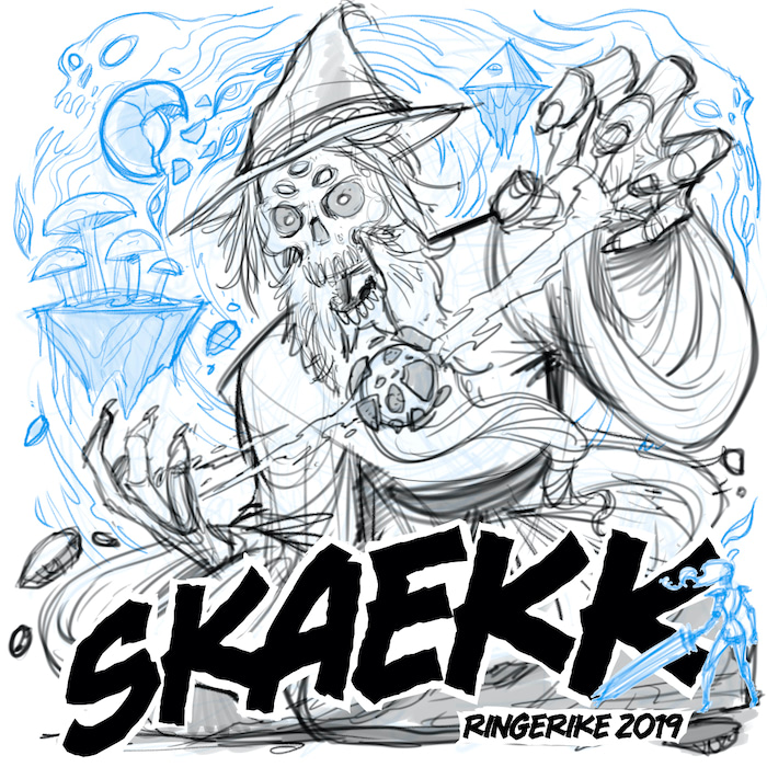 A skeleton wish casts magic infr