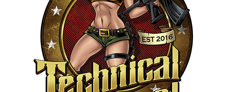 Hot army girl holding a gun in s