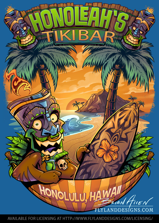 Tiki Man Beach T-shirt