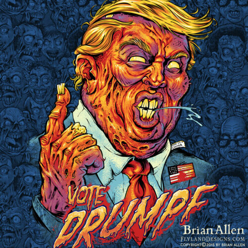 parody t-shirt illustration of d