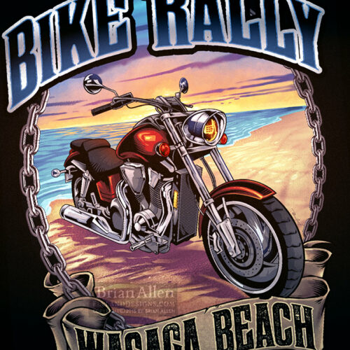 rally poster illustration of a m