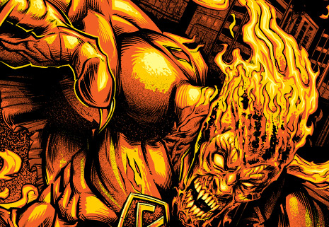 Evil Superhero T-Shirt Illustration