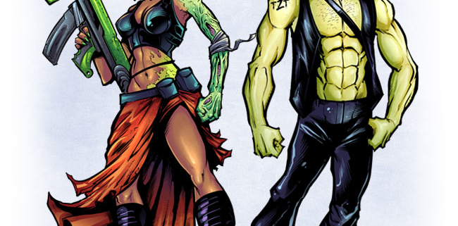 Comic book character designs