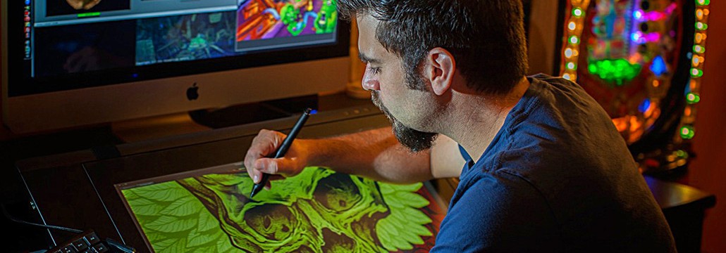 Digital artist working at Wacom Cintiq