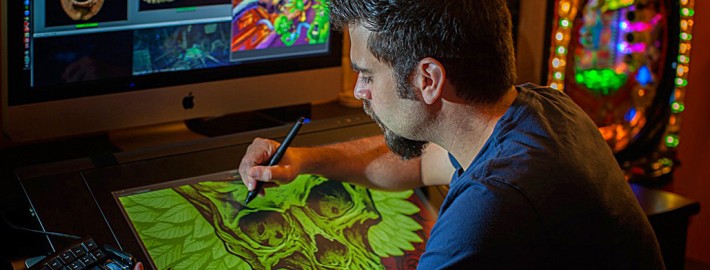 Digital artist working at Wacom Cintiq