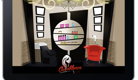 Casablanca Salon web design splash page