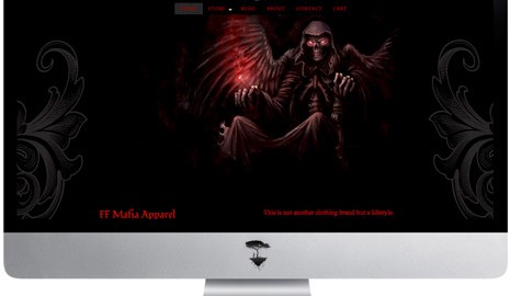 Website graphic design for apparel website