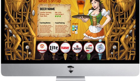 Website template design for Half Time Brewing Co