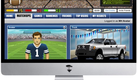 Matchup Huddle Facebook app design