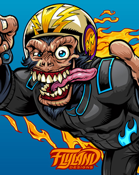 Album cover illustration of a sk
